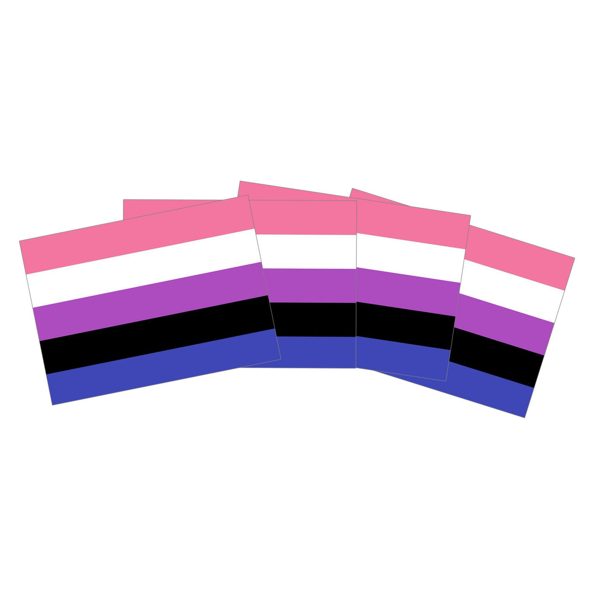 Genderfluid Flagge Sticker