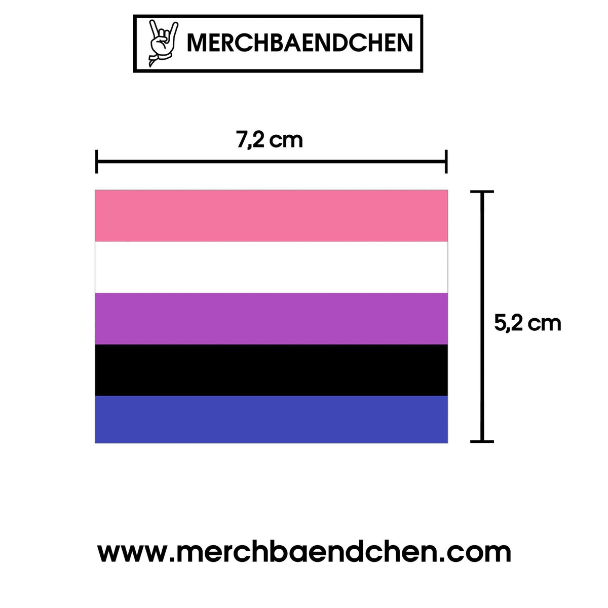 Genderfluid Flagge Sticker