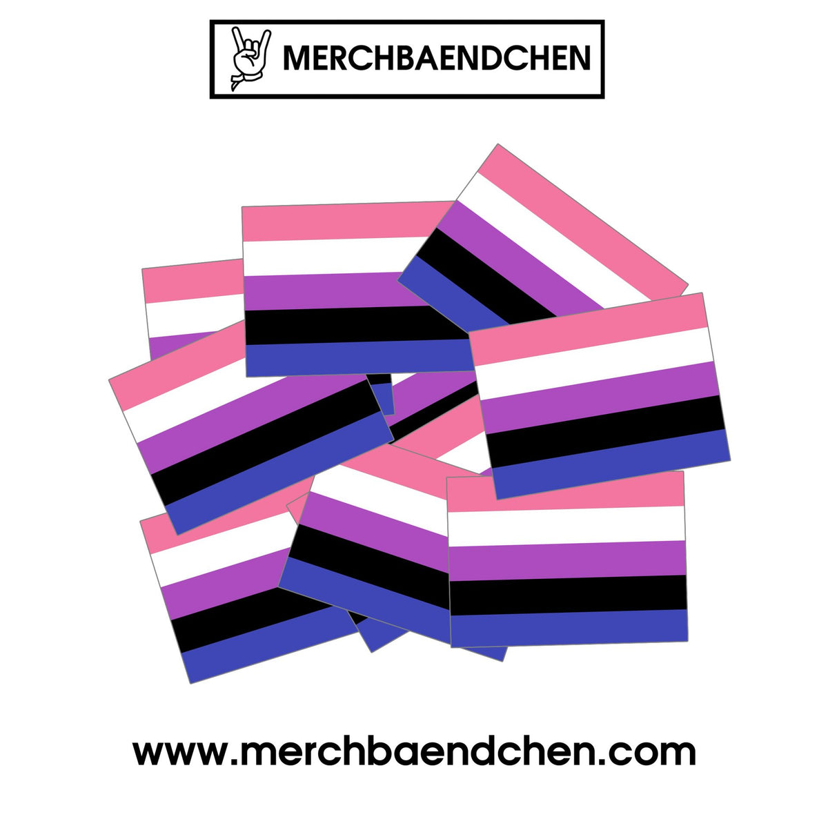 Genderfluid Flagge Sticker