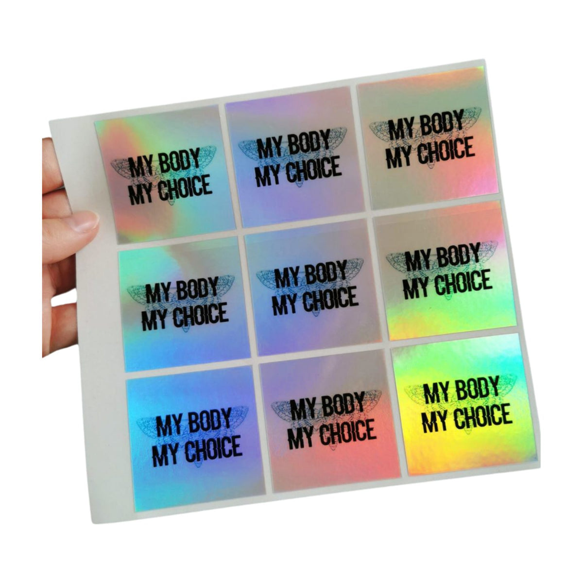 Hologramm My body my choice Sticker