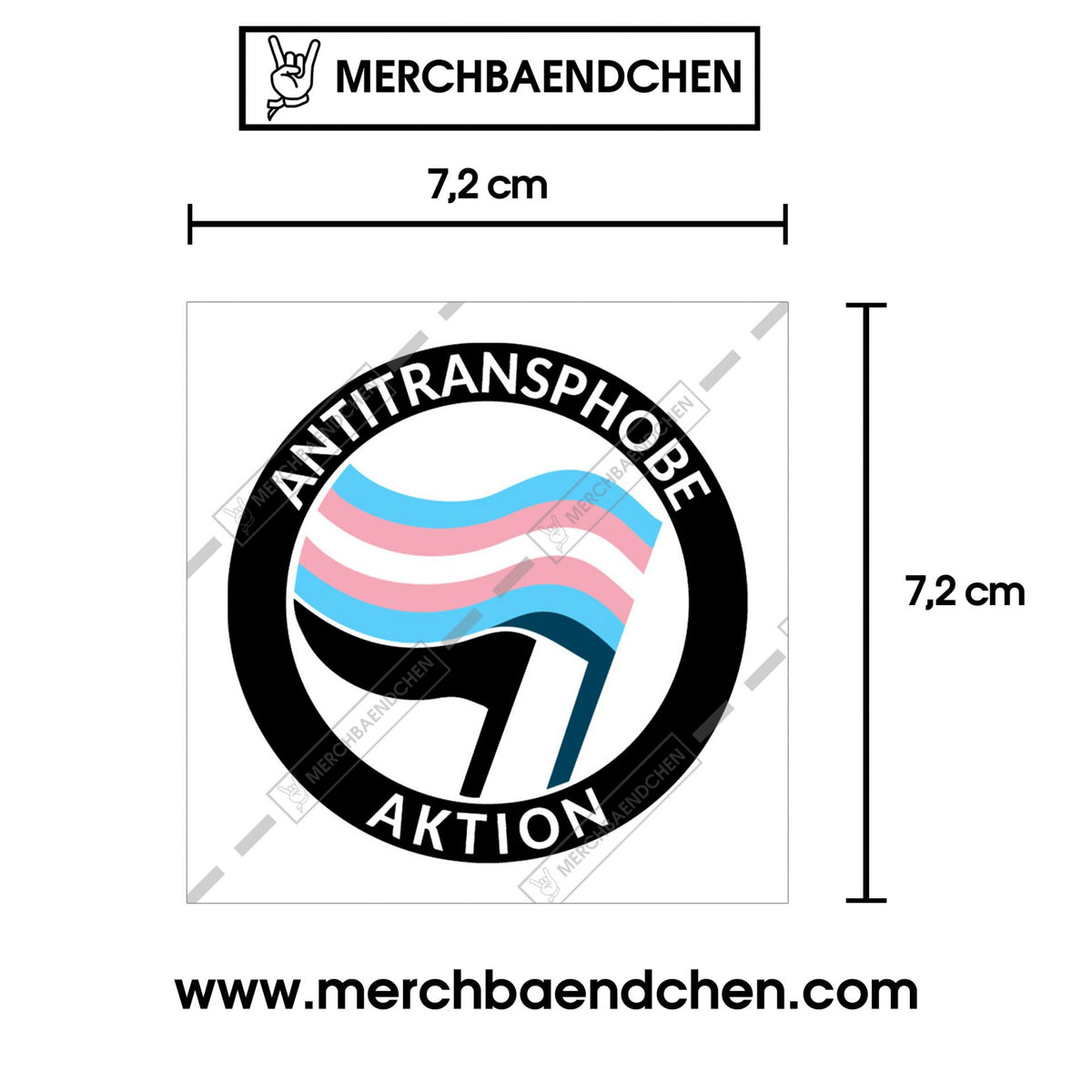 Antitransphobe Aktion Sticker