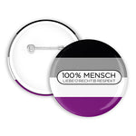 100% Human - Asexual Button | 38mm