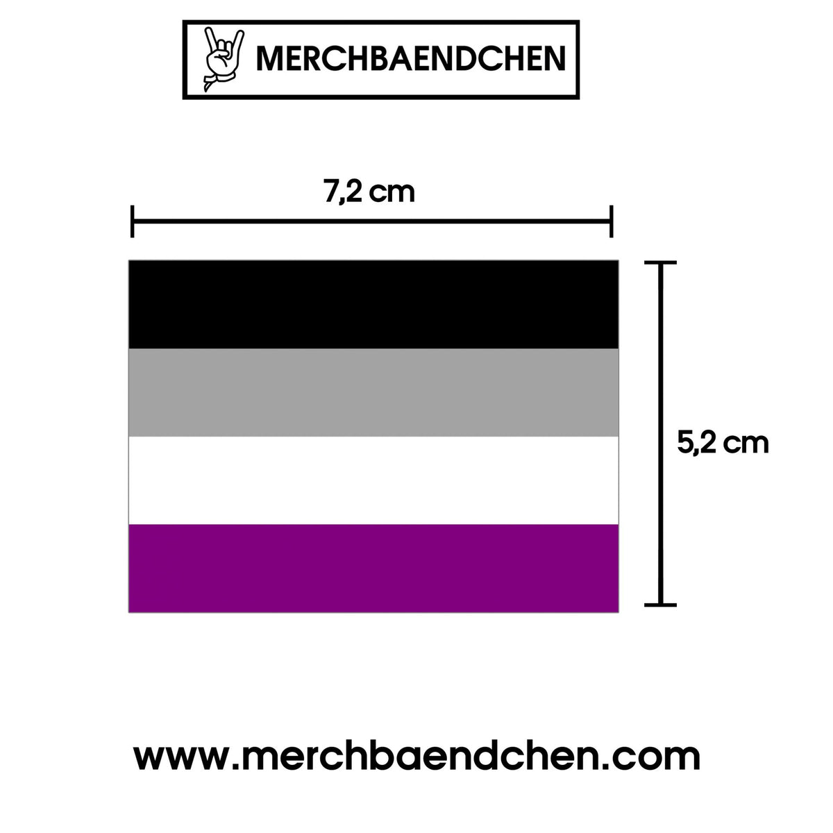 Asexuell Flagge Sticker