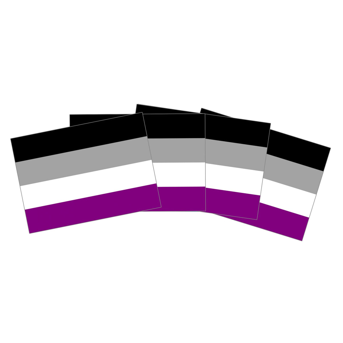 Asexuell Flagge Sticker