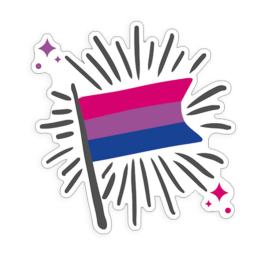 Bi Flag- zugeschnittener Vinylsticker