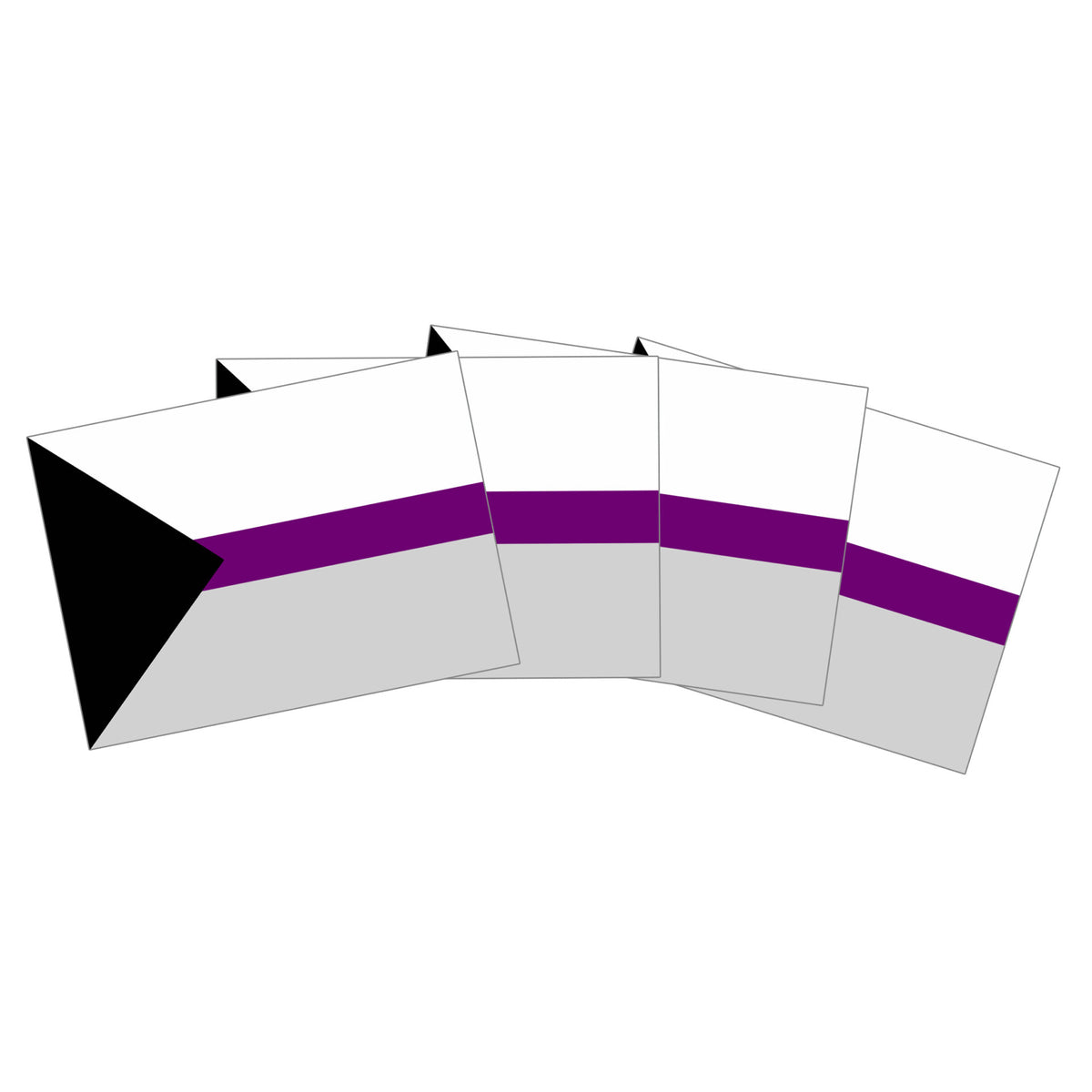 Demisexuell Flagge Sticker