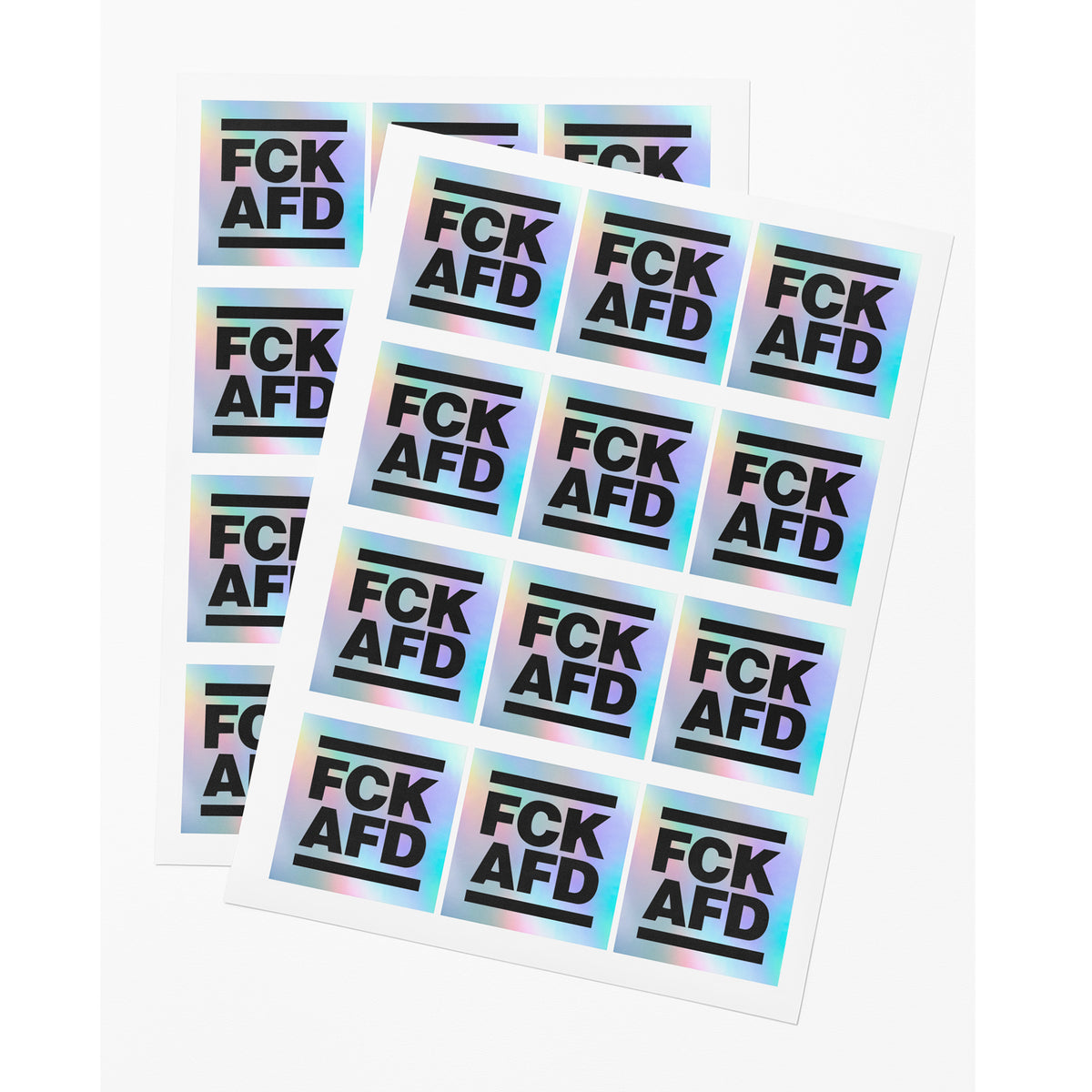 Hologramm FCK AFD Sticker