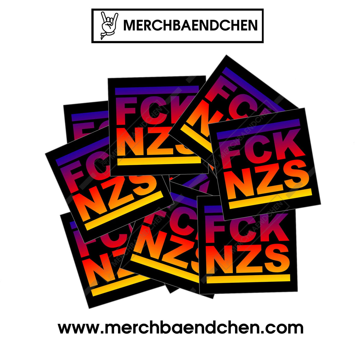 FCK NZS Sticker bunt