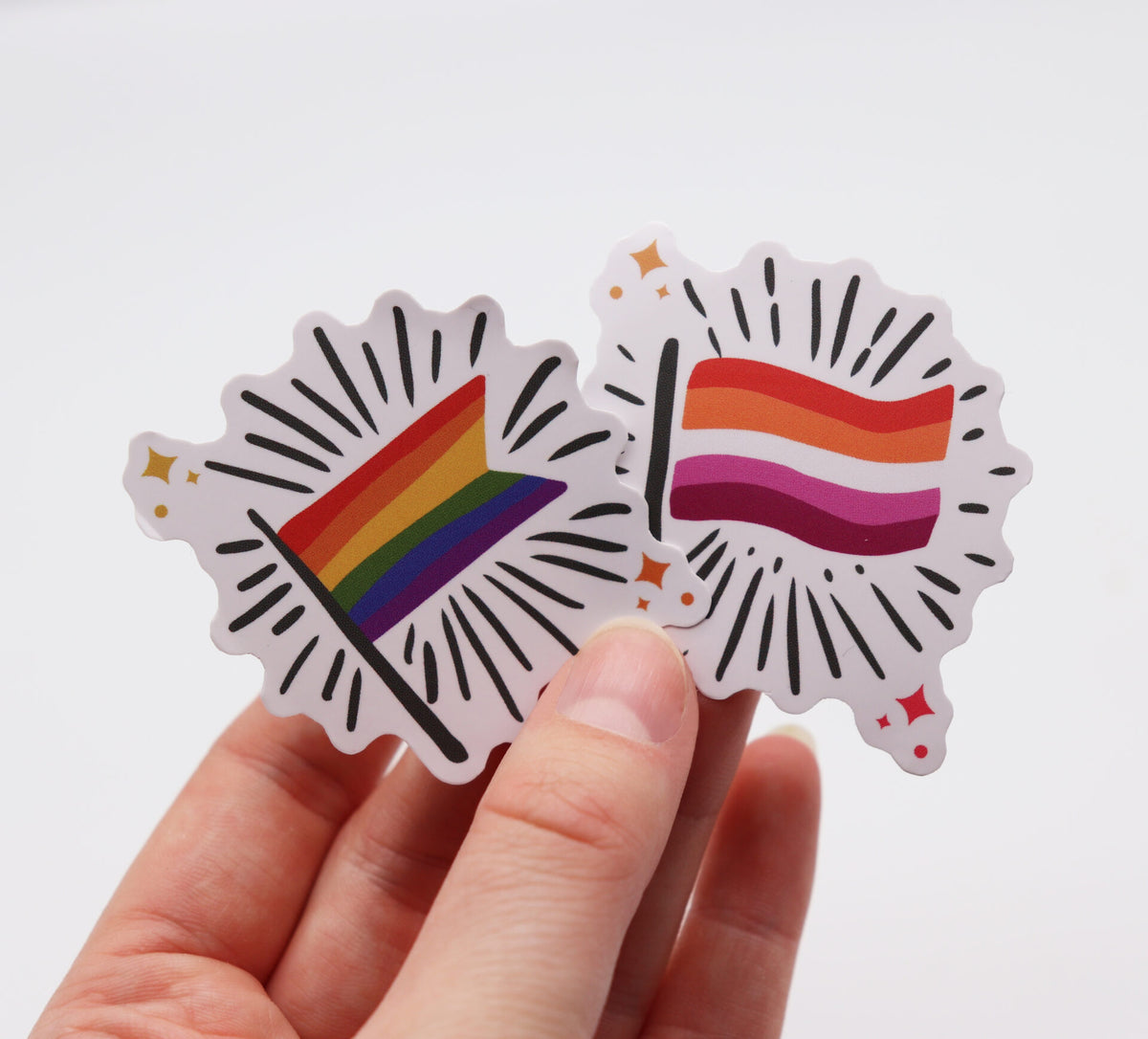 Gay Flag- zugeschnittener Vinylsticker