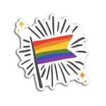 Gay Flag- zugeschnittener Vinylsticker