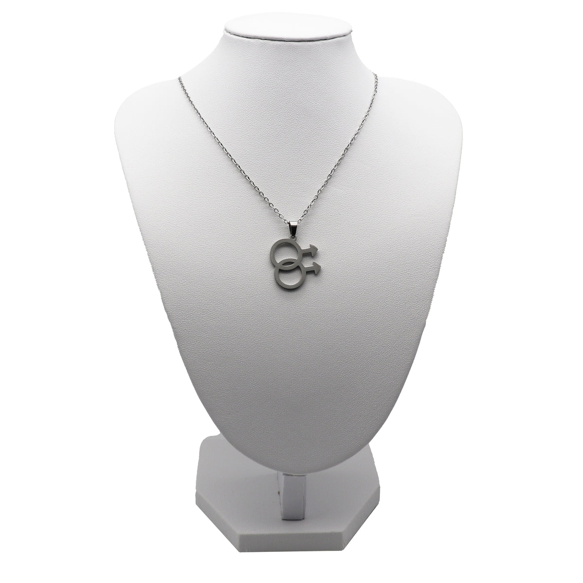 Gay Kette (silber) mit Anhänger Gender Symbol MLM