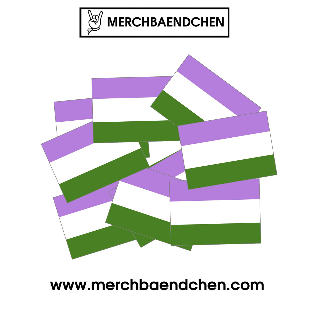 Genderqueer Flagge Sticker