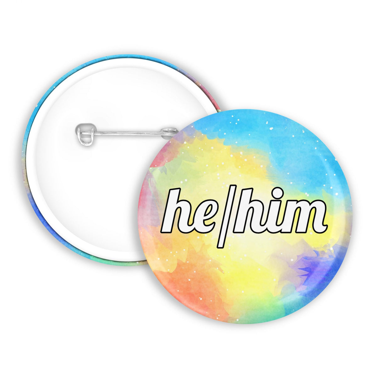 He/him Button