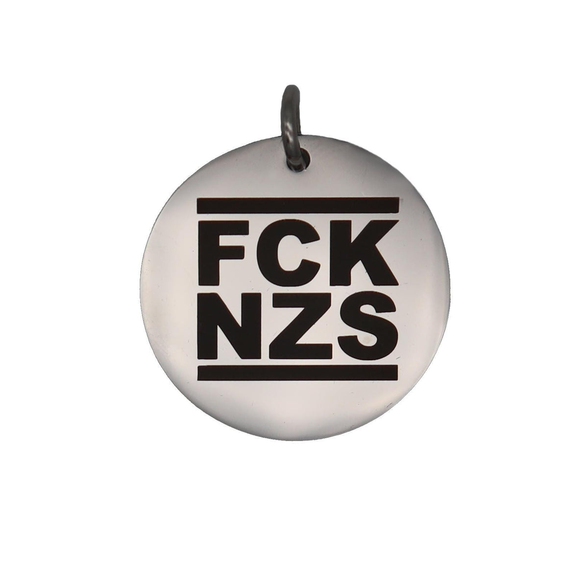 FCK NZS silber Anhänger graviert 25mm