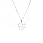 Gay Kette (silber) mit Anhänger Gender Symbol MLM