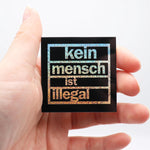 Glitzer Kein Mensch ist illegal Sticker