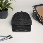 Vintage Rainbow Hearts Cap