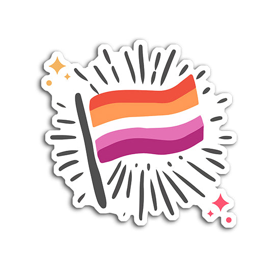 Lesbian Flag- zugeschnittener Vinylsticker