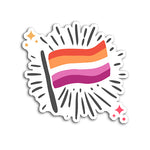 Lesbian Flag- zugeschnittener Vinylsticker