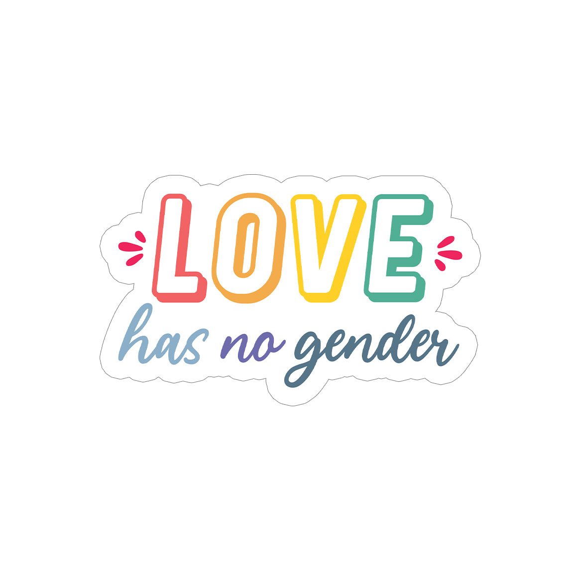 Love has no Gender - zugeschnittener Vinylsticker