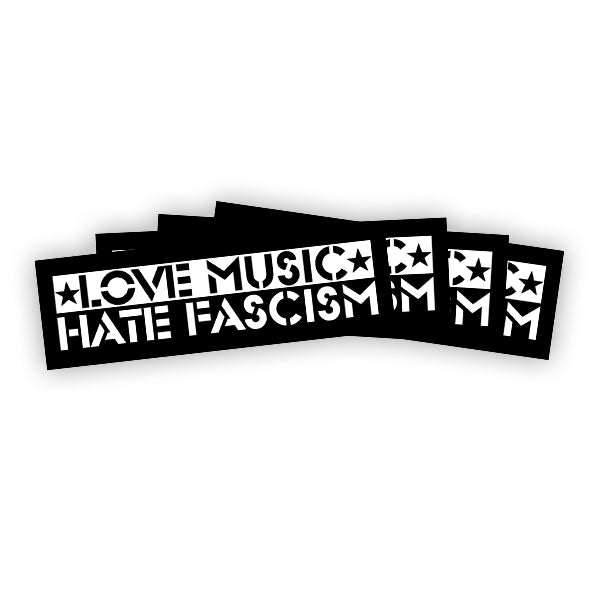 Love music hate fascism Sticker