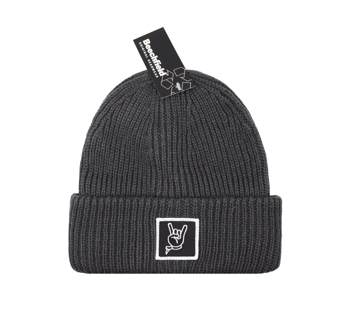 Merchbaendchen Beanie - Recyceltes Polyester (grau)