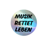 Hologramm Musik rettet Leben Sticker