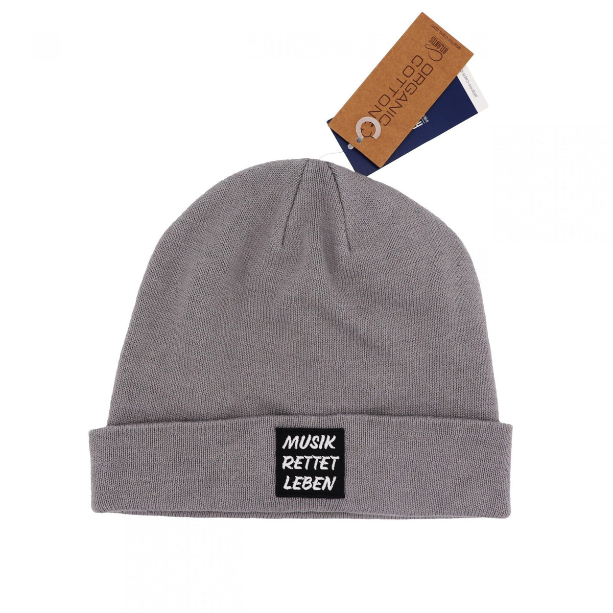 Musik rettet Leben Beanie - Recyceltes Polyester (grau)