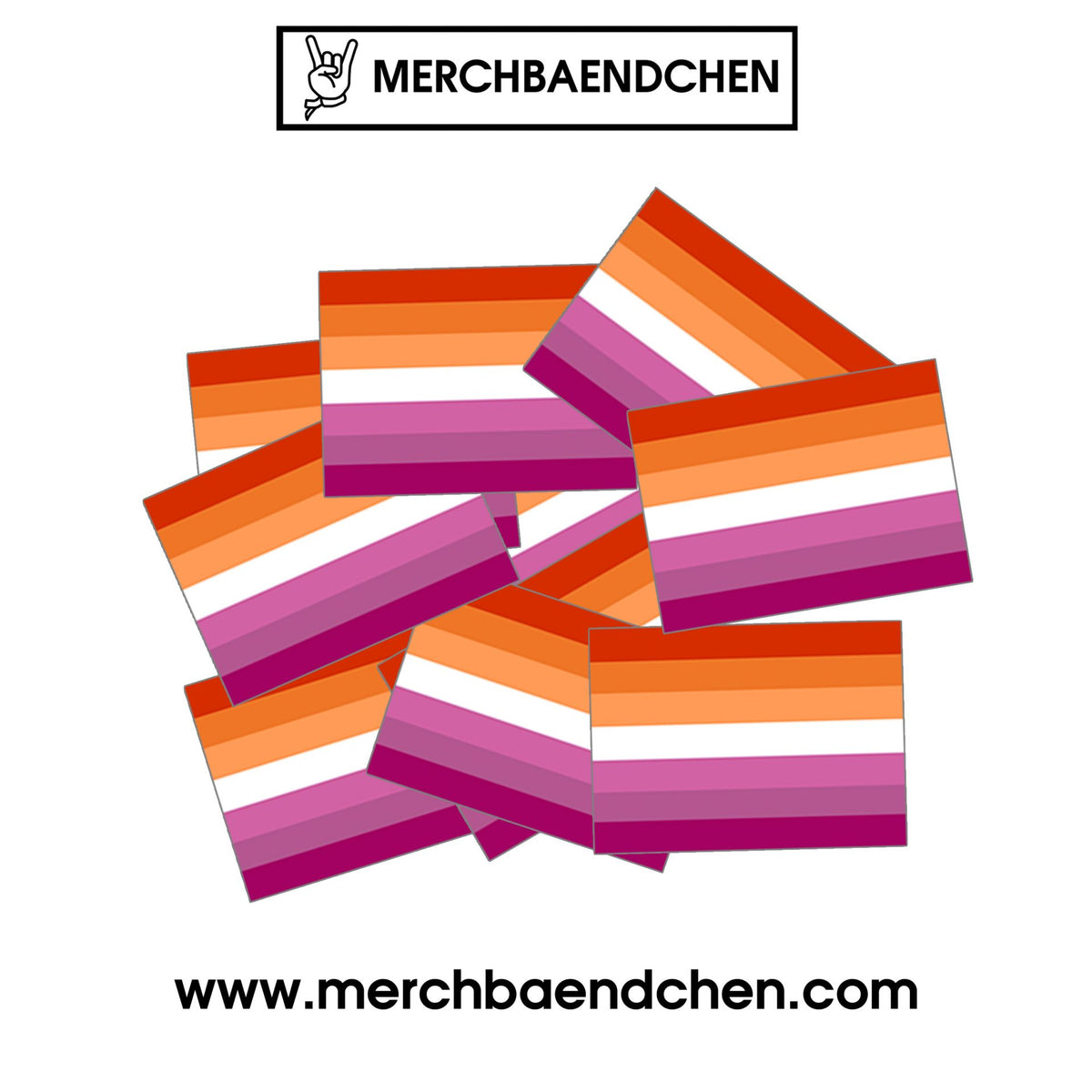 Neue Lesbian Flagge Sticker