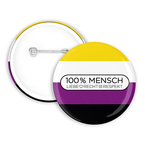 100% Human - Nonbinary Button | 38mm