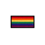 Regenbogen Flagge Patch (schwarzer Rand)