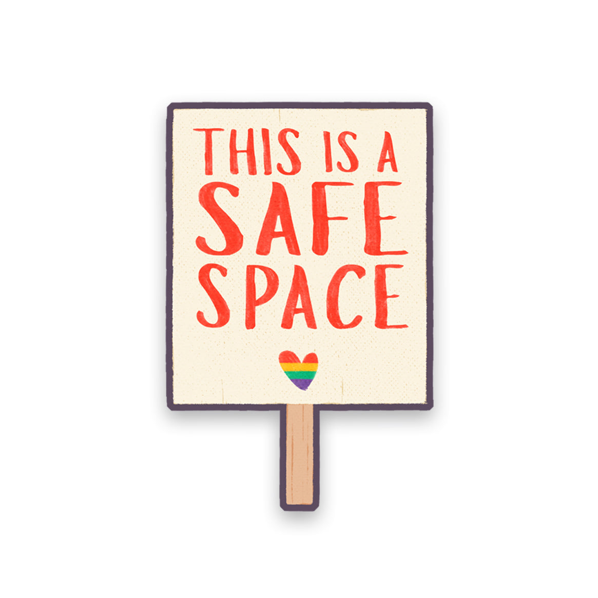 Safe space - zugeschnittener Vinylsticker