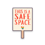 Safe space - zugeschnittener Vinylsticker