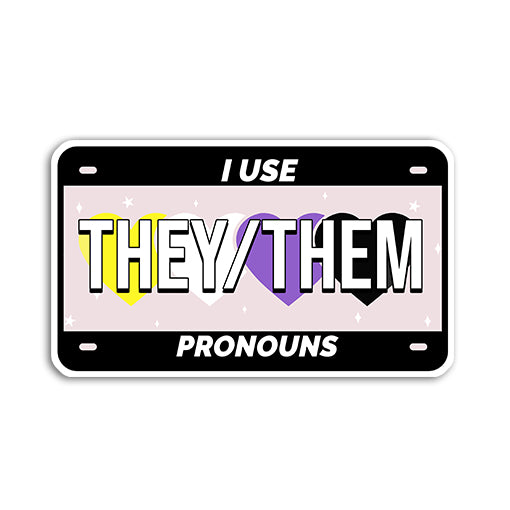 They/them - zugeschnittener Vinylsticker