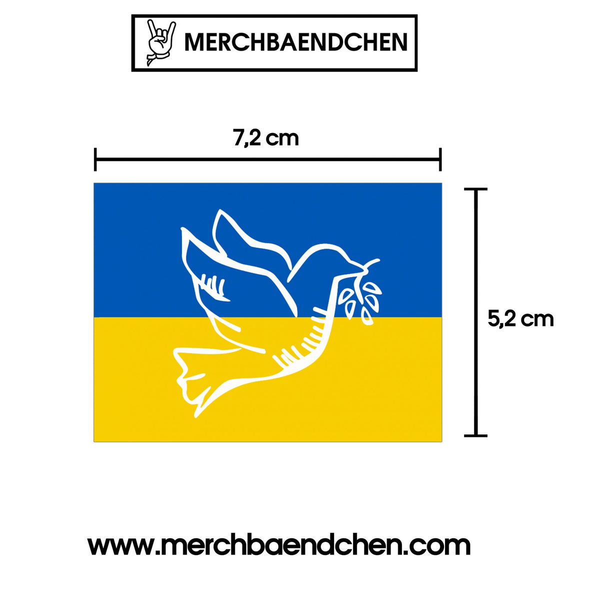 Taube - Ukraine Flagge Sticker