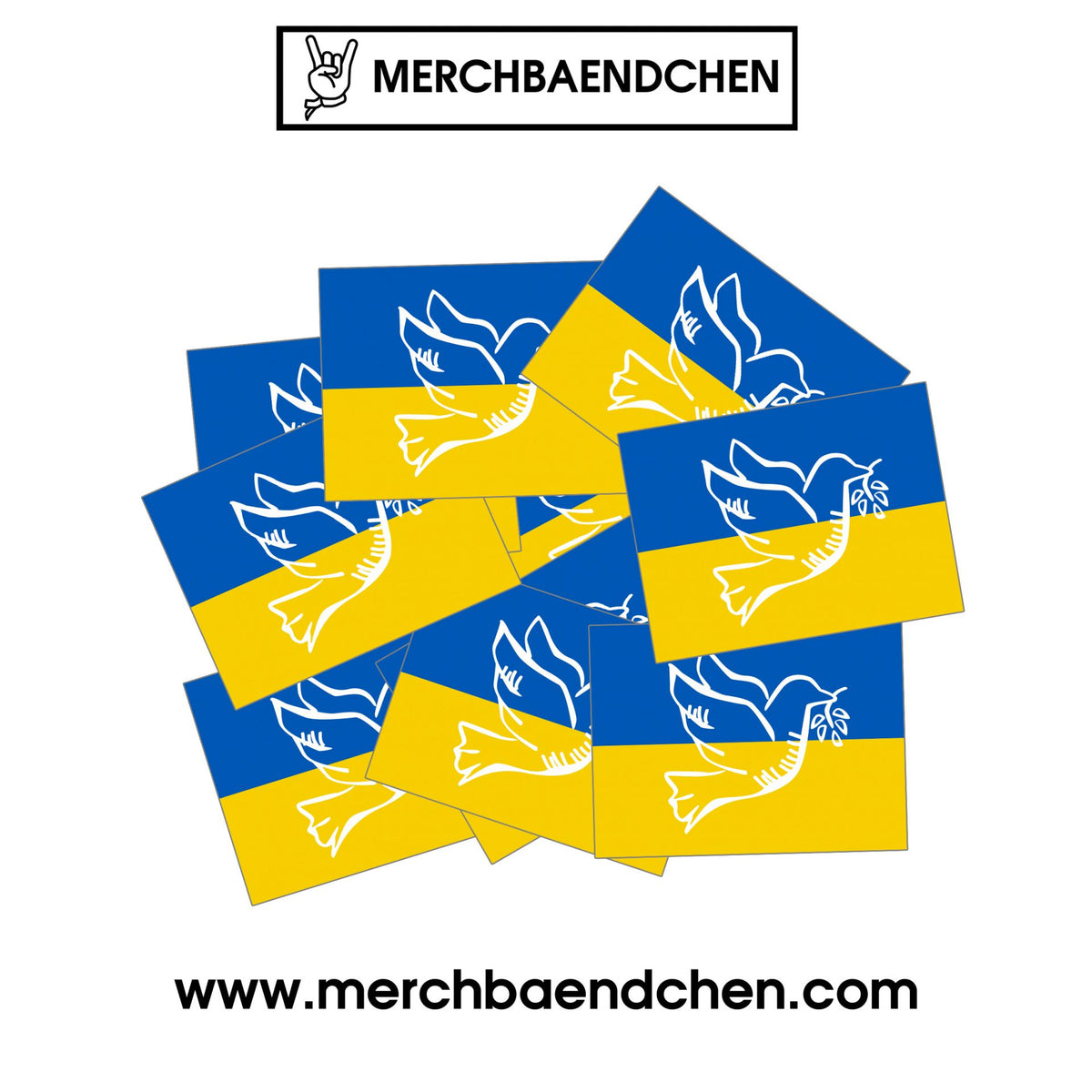 Taube - Ukraine Flagge Sticker