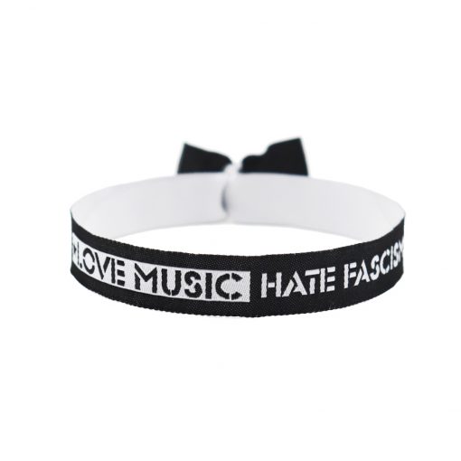 love music hate facism, Bändchen, Armband, FCK NZS